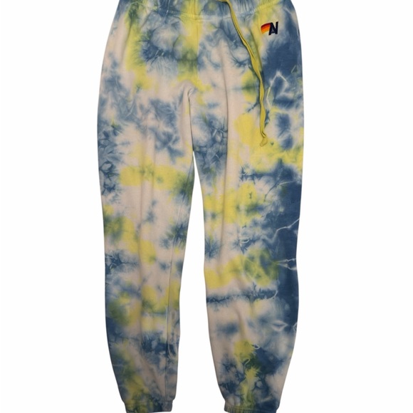 💙 Aviator Nation Hand Dyed Tie-Dye Hoodie and Sweatpants Set 💚 - Picture 5 of 7